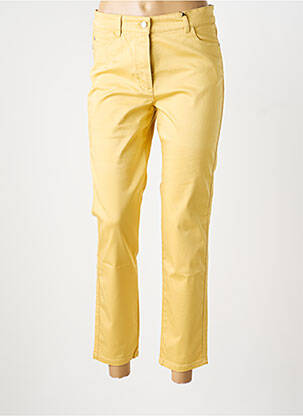 Pantalon 7/8 stretch taille normale jaune OLSEN femme