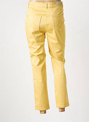 Pantalon 7/8 stretch taille normale jaune OLSEN femme