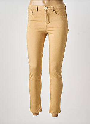 Jeans coupe slim stretch taille normale beige C'EST BEAU LA VIE femme