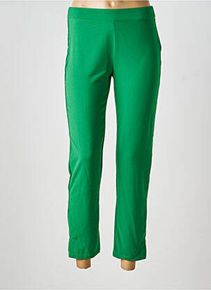 Pantalon 7/8 taille élastique taille normale vert FELINO femme