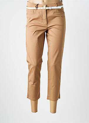 Pantalon 7/8 stretch taille basse marron BETTY BARCLAY femme