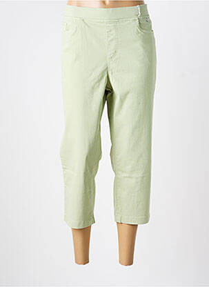 Pantacourt stretch taille normale vert ANNA MONTANA femme