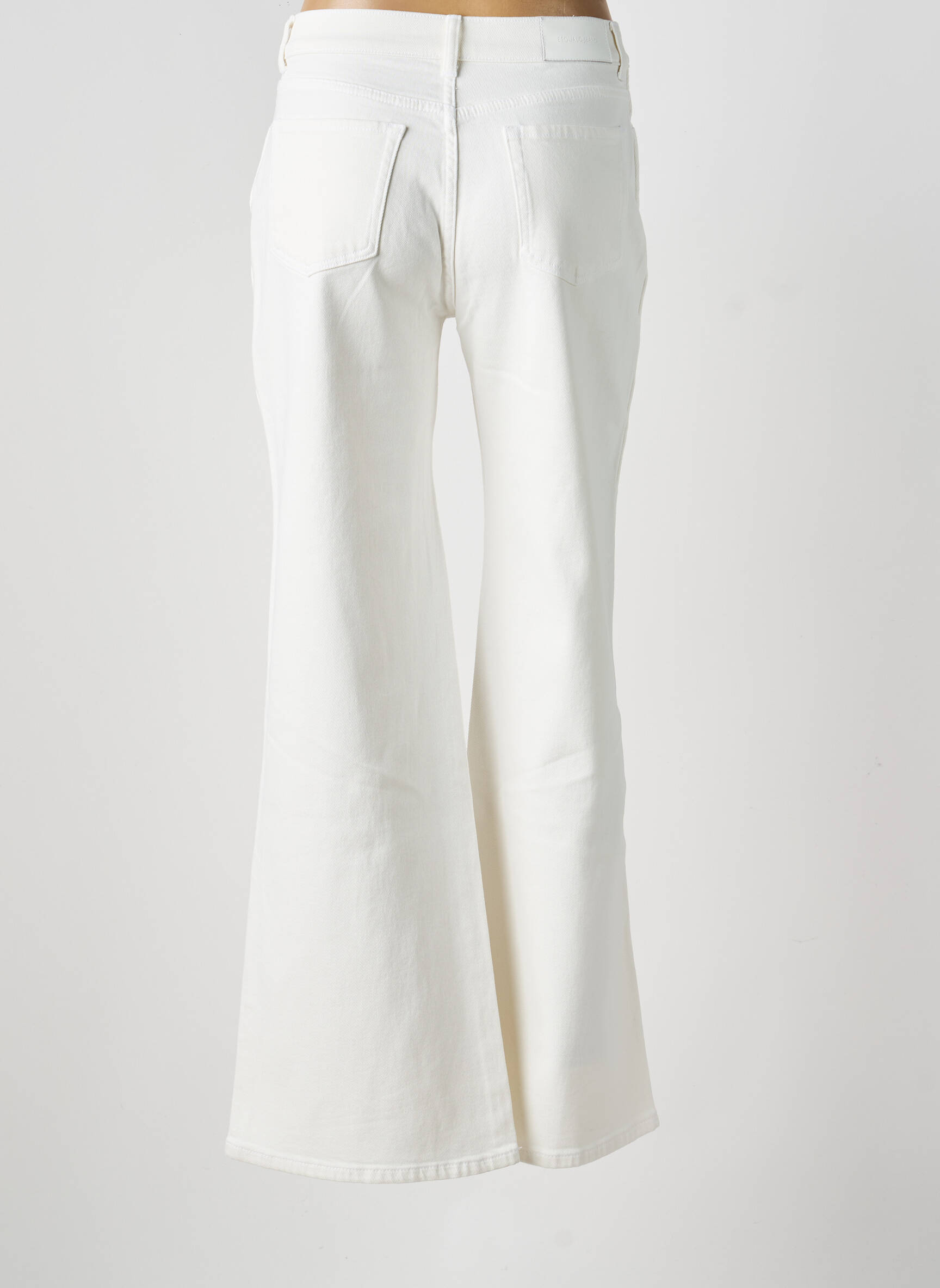 Jean coupe flare stretch taille haute blanc ESQUALO femme