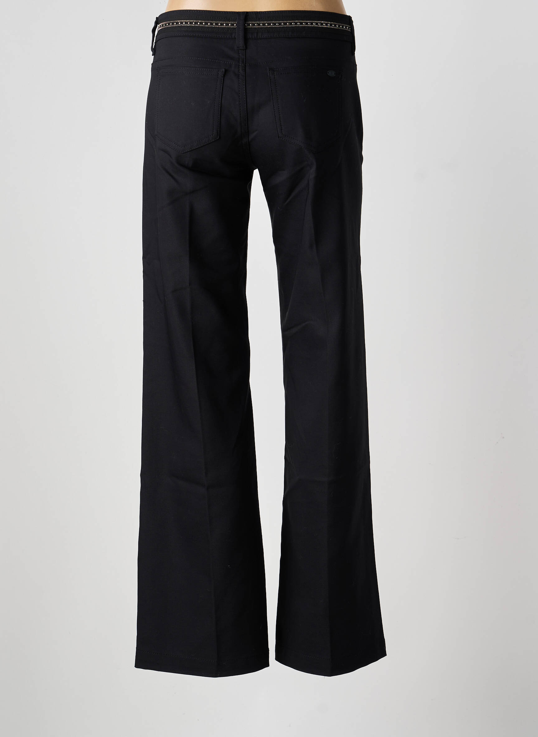 Pantalon flare taille à pinces taille haute noir FREEMAN T.PORTER femme