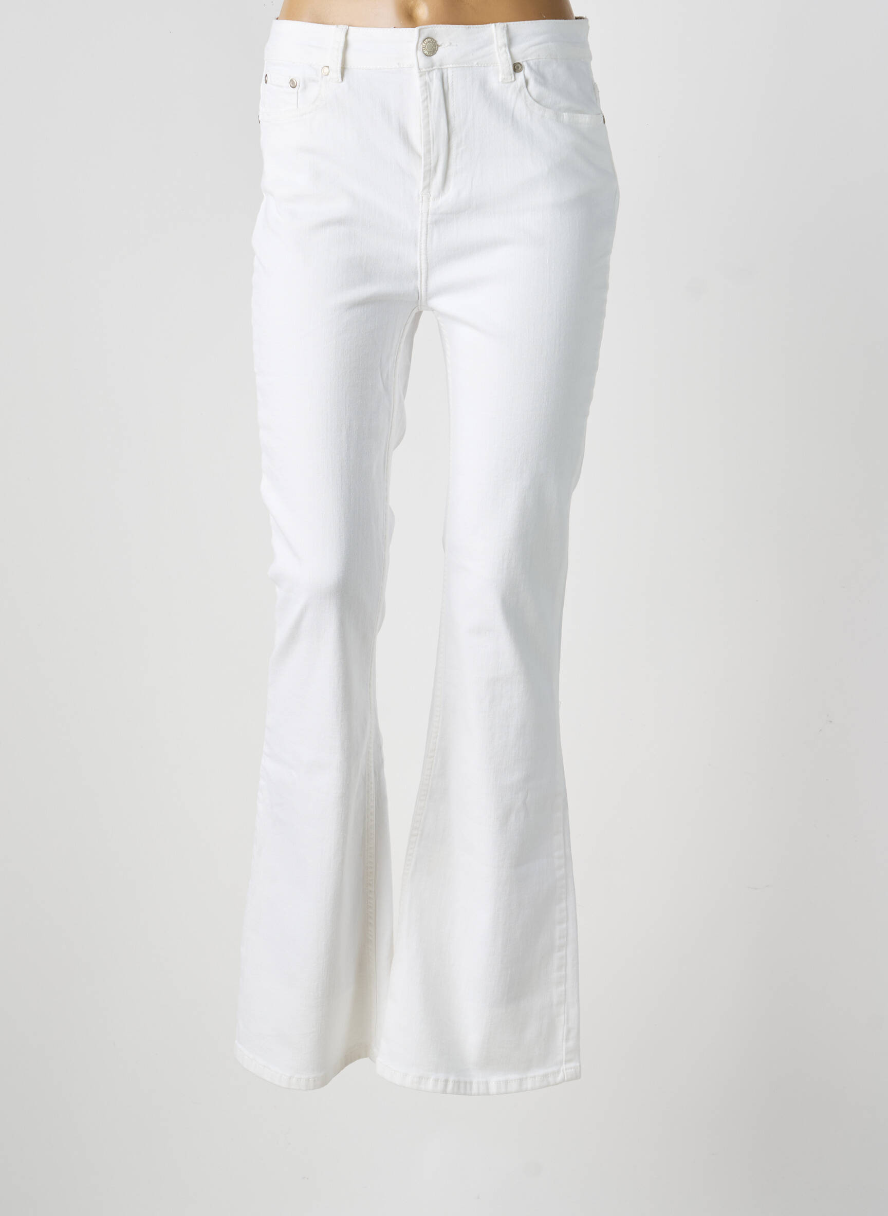 Jean coupe flare stretch blanc ESQUALO femme