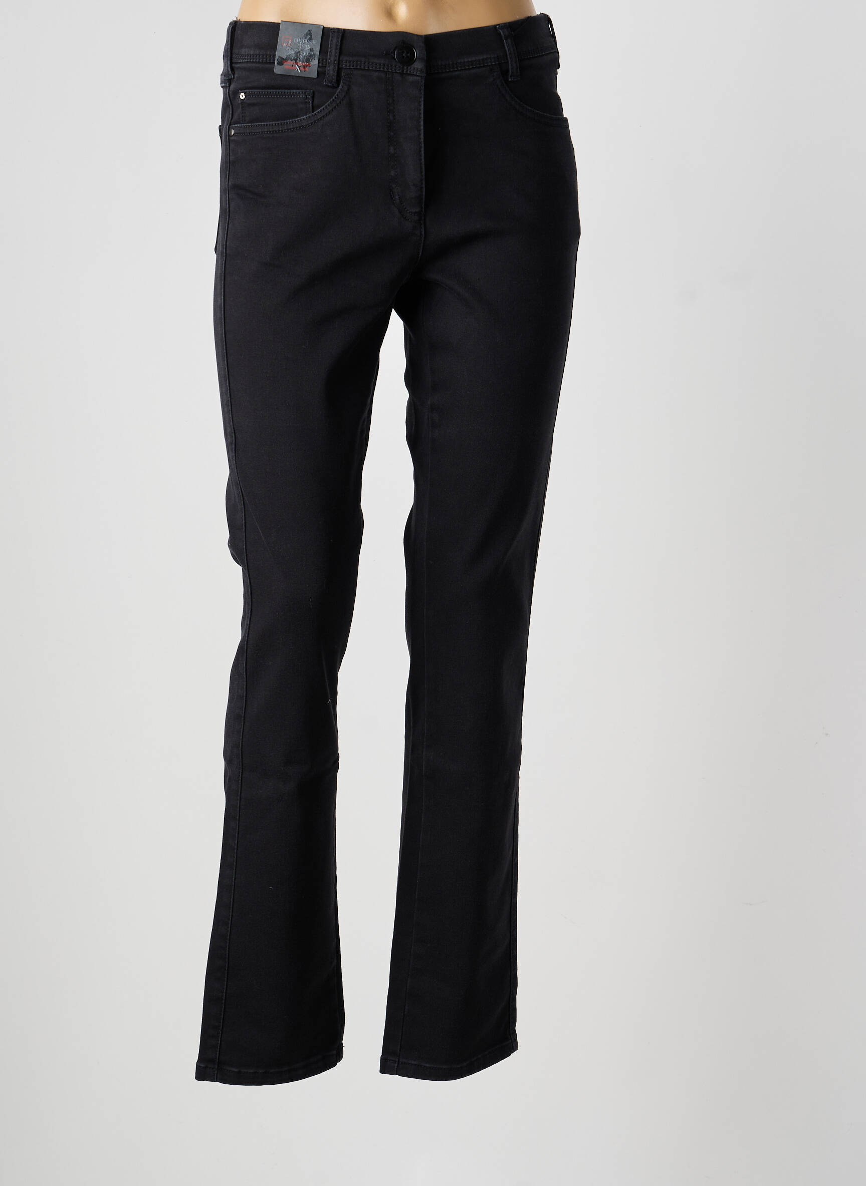Jeans coupe slim taille haute taille haute noir GERKE MY PANTS femme