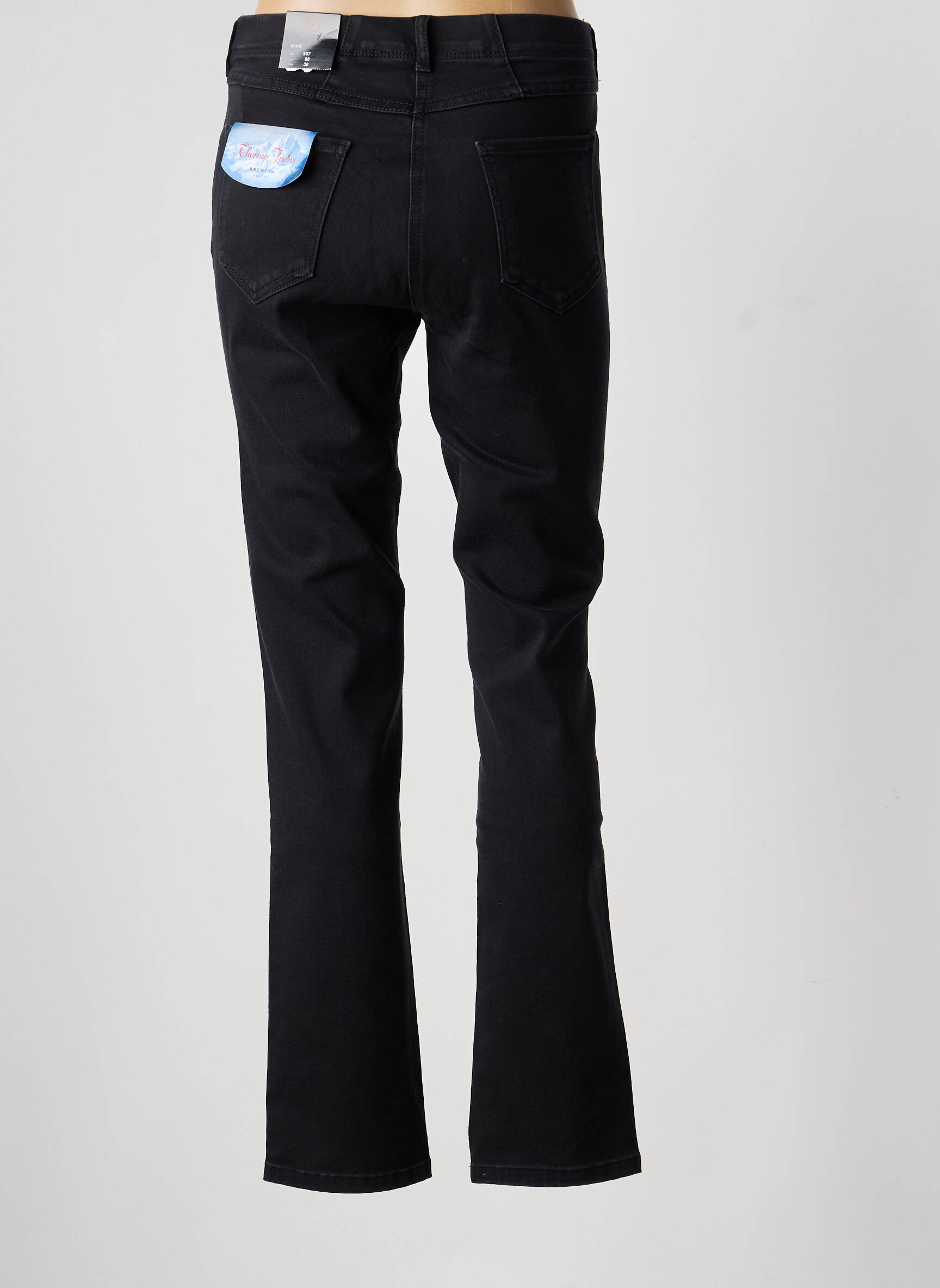 Jeans coupe slim taille haute taille haute noir GERKE MY PANTS femme