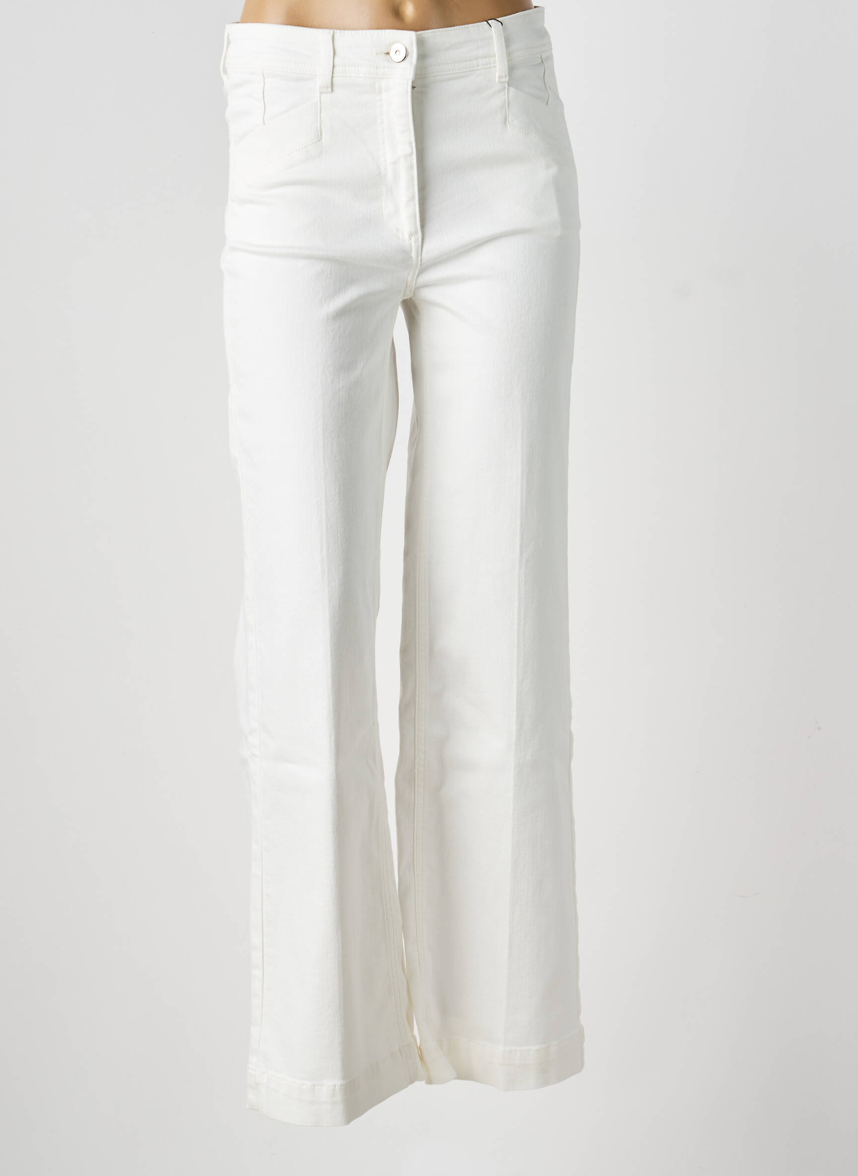 Jeans bootcut taille haute taille haute beige OLSEN femme