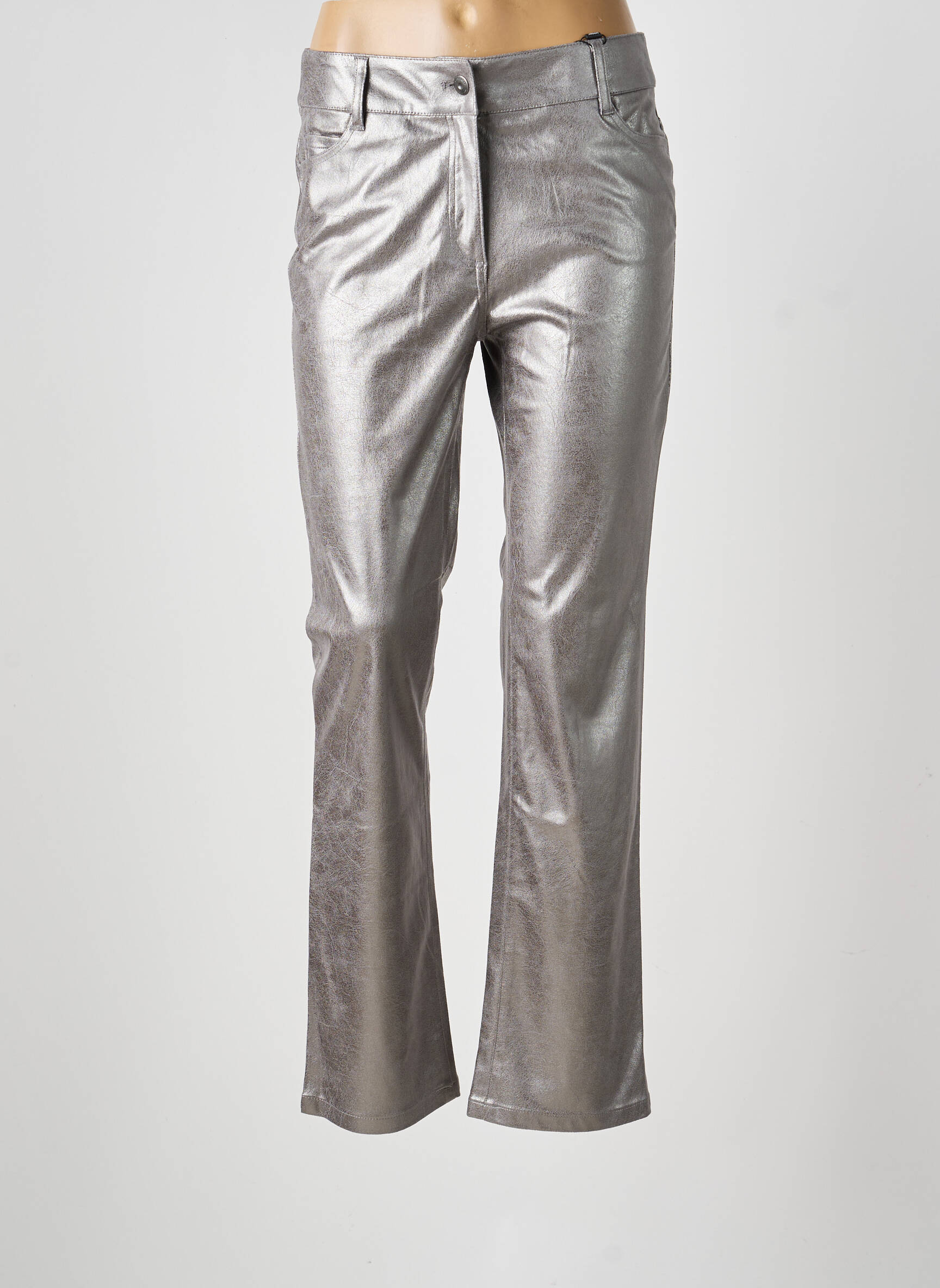 Pantalon slim taille normale taille normale argent OLSEN femme