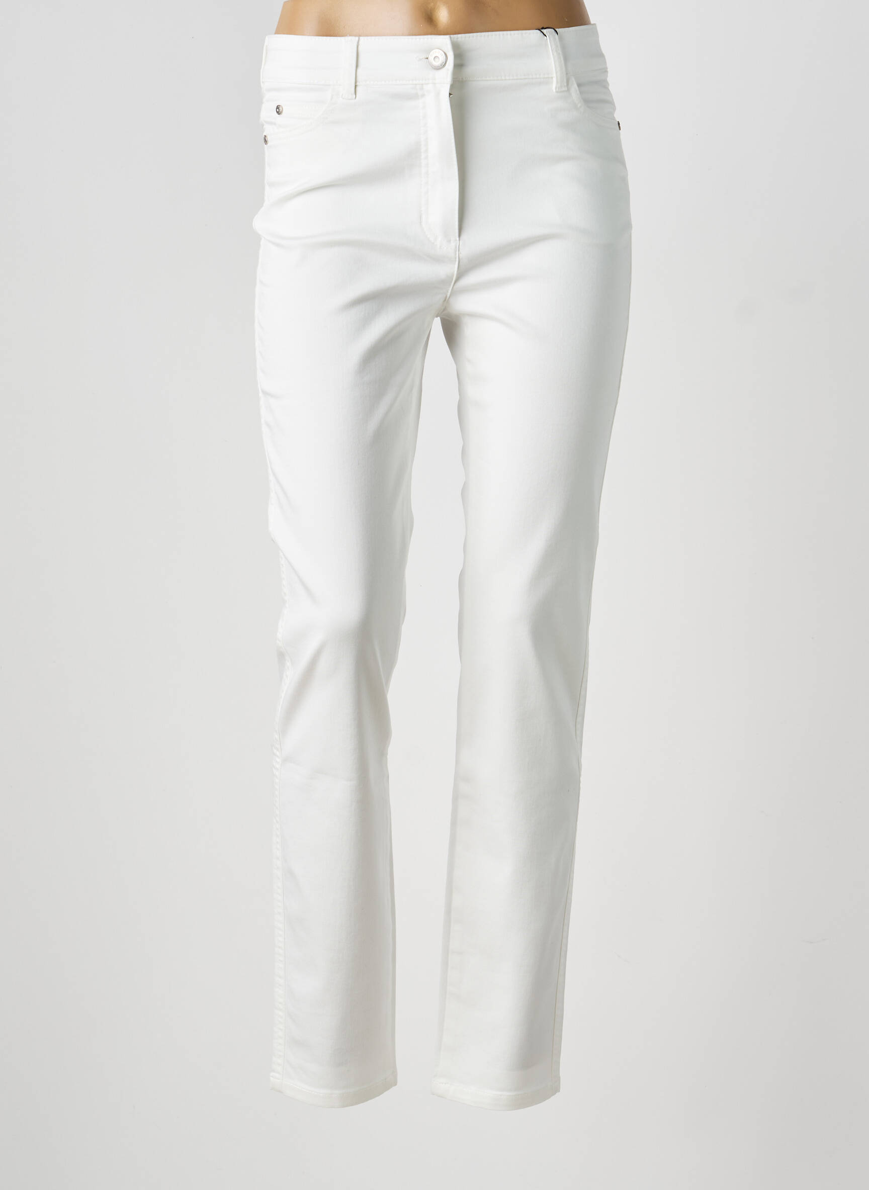 Jeans coupe slim stretch taille normale blanc OLSEN femme