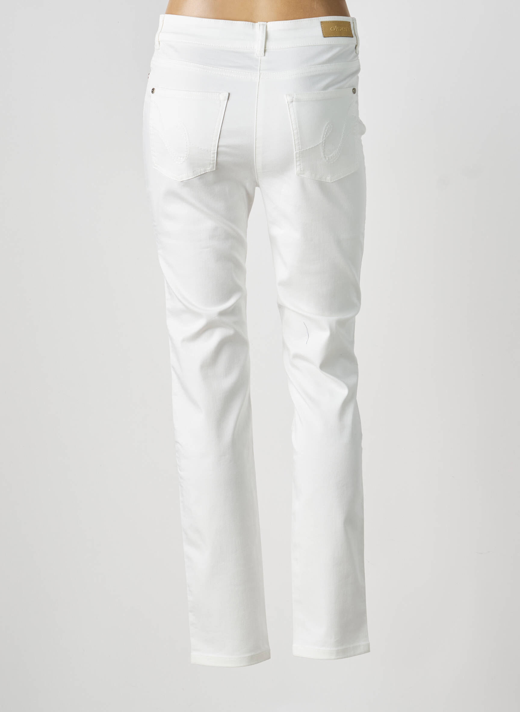 Jeans coupe slim stretch taille normale blanc OLSEN femme
