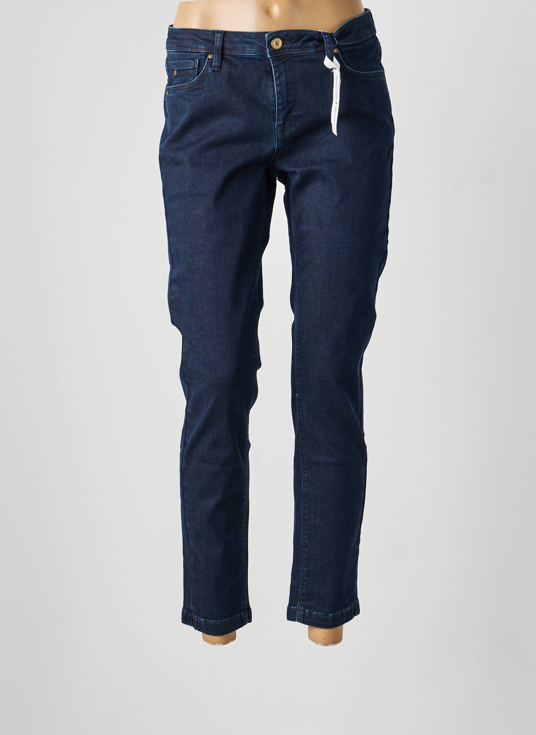 Jeans coupe slim tissage brut taille normale bleu RAFFAELLO ROSSI femme