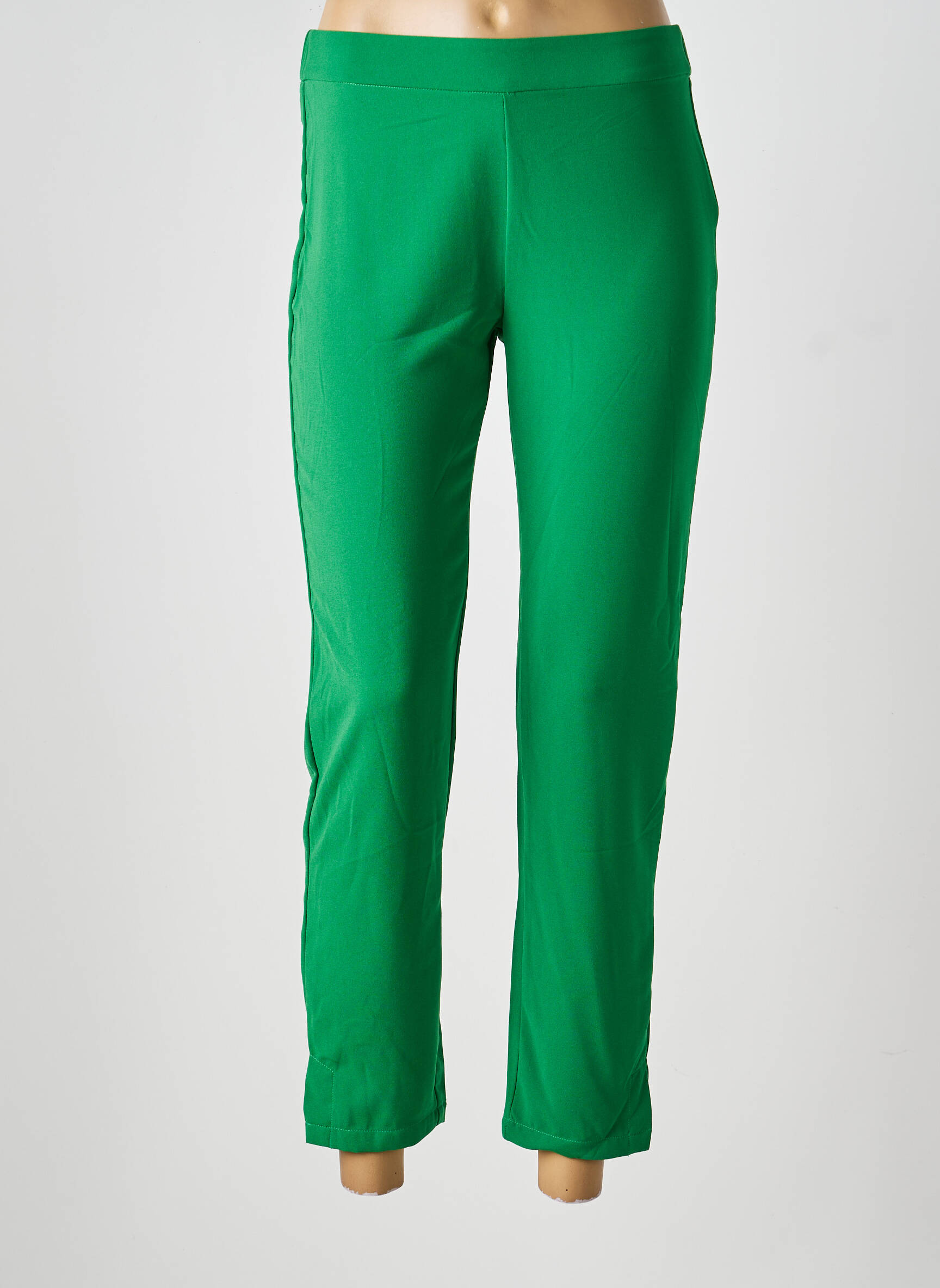 Pantalon 7/8 taille élastique taille normale vert FELINO femme