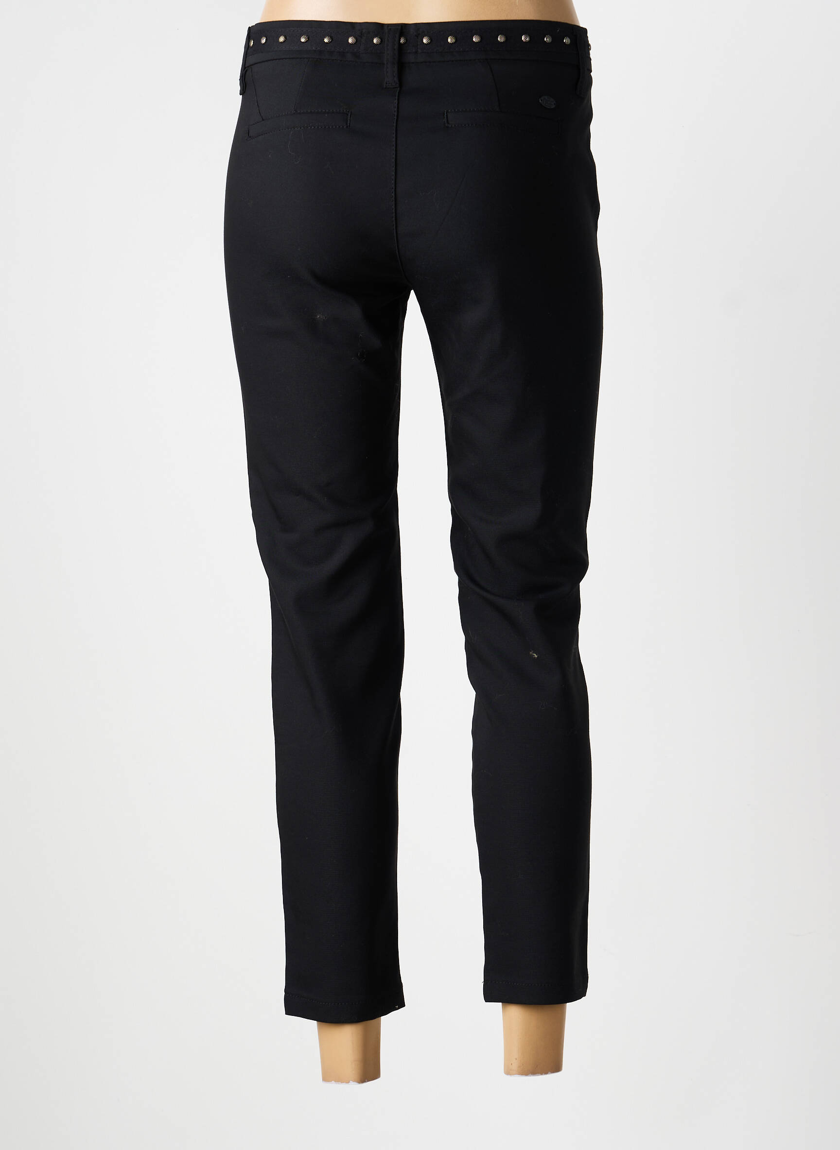 Pantalon chino tissage popeline taille normale noir FREEMAN T.PORTER femme
