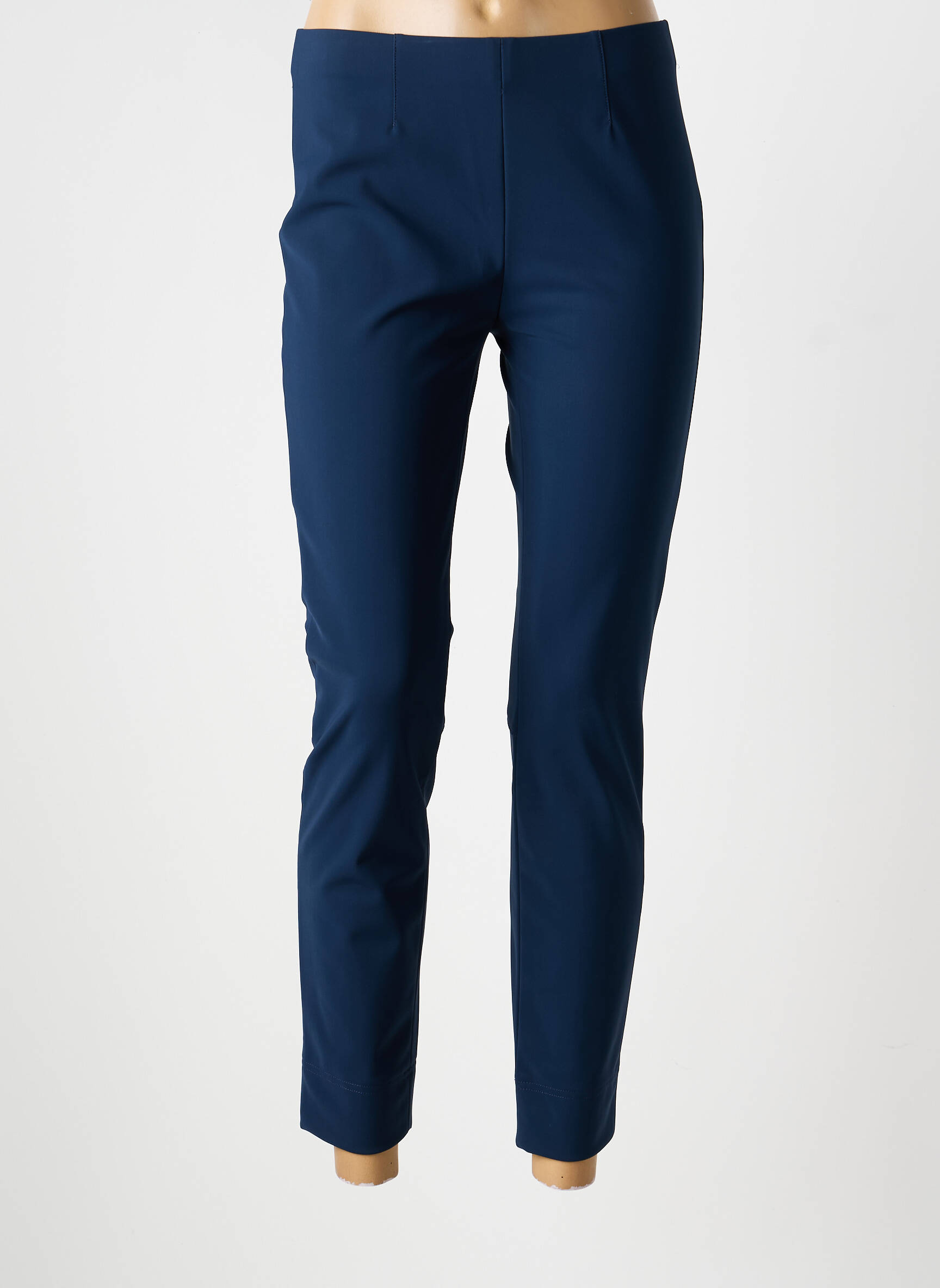Pantalon 7/8 taille haute taille haute bleu RAFFAELLO ROSSI femme