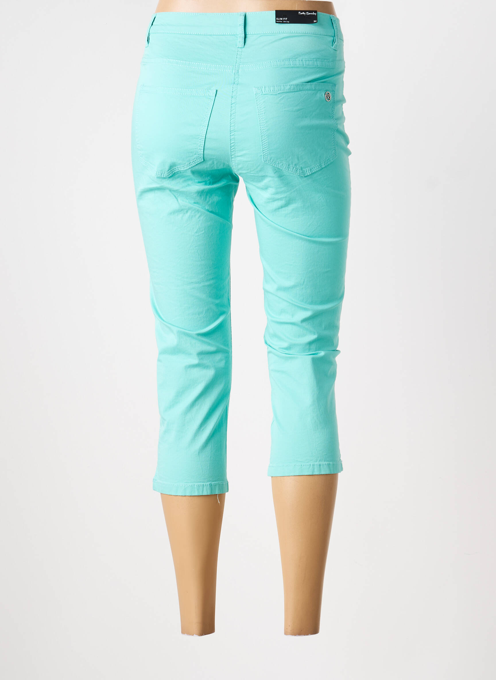 Corsaire tissage popeline taille normale bleu BETTY BARCLAY femme