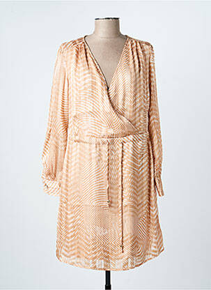 Robe courte coupe fluide manches longues rose ESQUALO femme