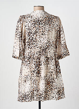 Robe courte manches 3/4 manches 3/4 beige FREEMAN T.PORTER femme