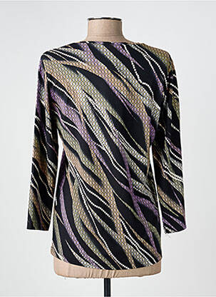 T-shirt manches 3/4 manches 3/4 noir HAJO femme