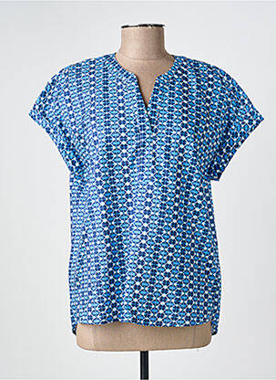 Blouse manches courtes manches courtes bleu OLSEN femme