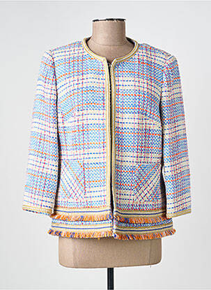 Veste chic poches bleu BARILOCHE femme
