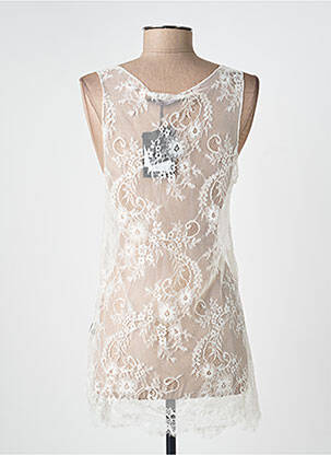 Top sans manche sans manche beige LAUREN VIDAL femme