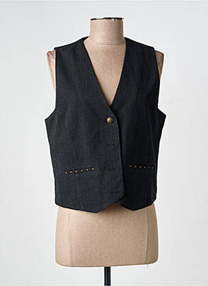 Gilet sans manche poches noir FREEMAN T.PORTER femme