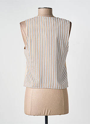 Gilet sans manche poches beige ANDAM femme