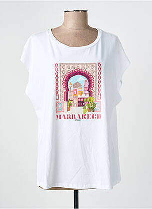T-shirt coupe droite manches courtes blanc LIU JO femme
