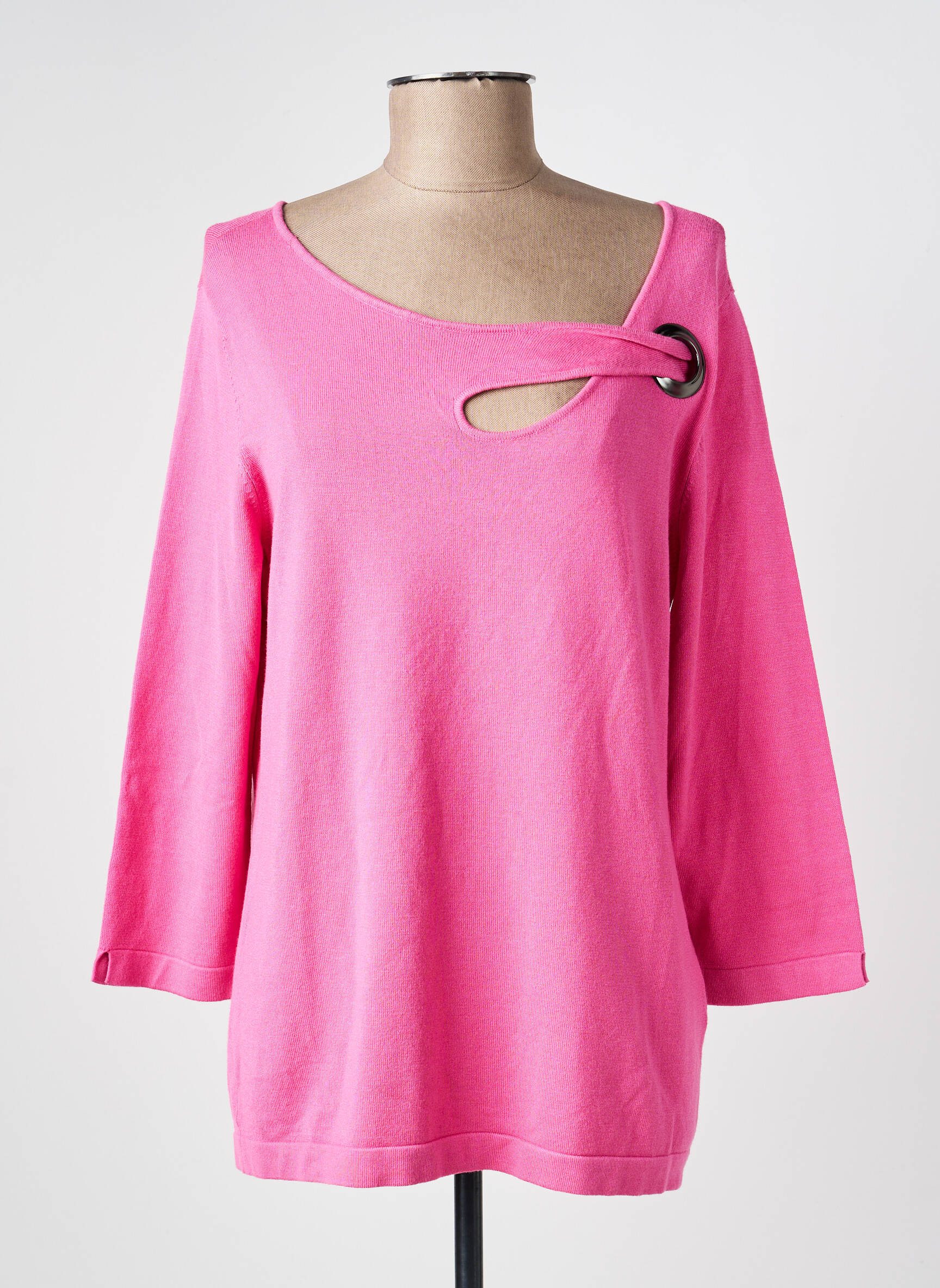 Pull tunique stretch manches 3/4 rose BETTY BARCLAY femme