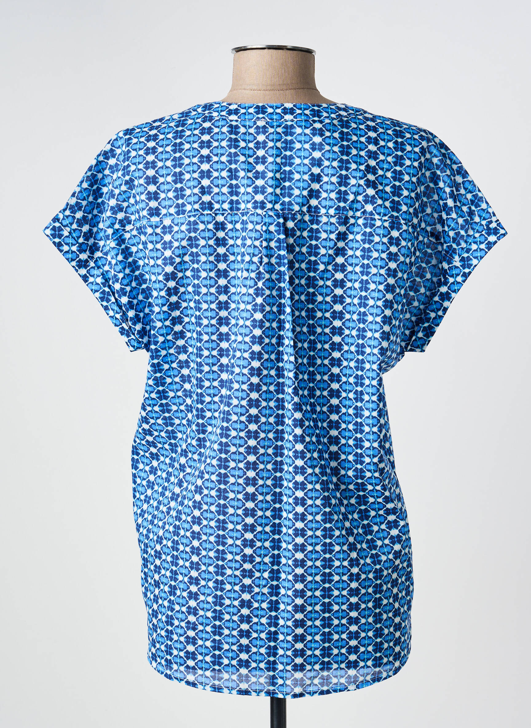 Blouse manches courtes manches courtes bleu OLSEN femme