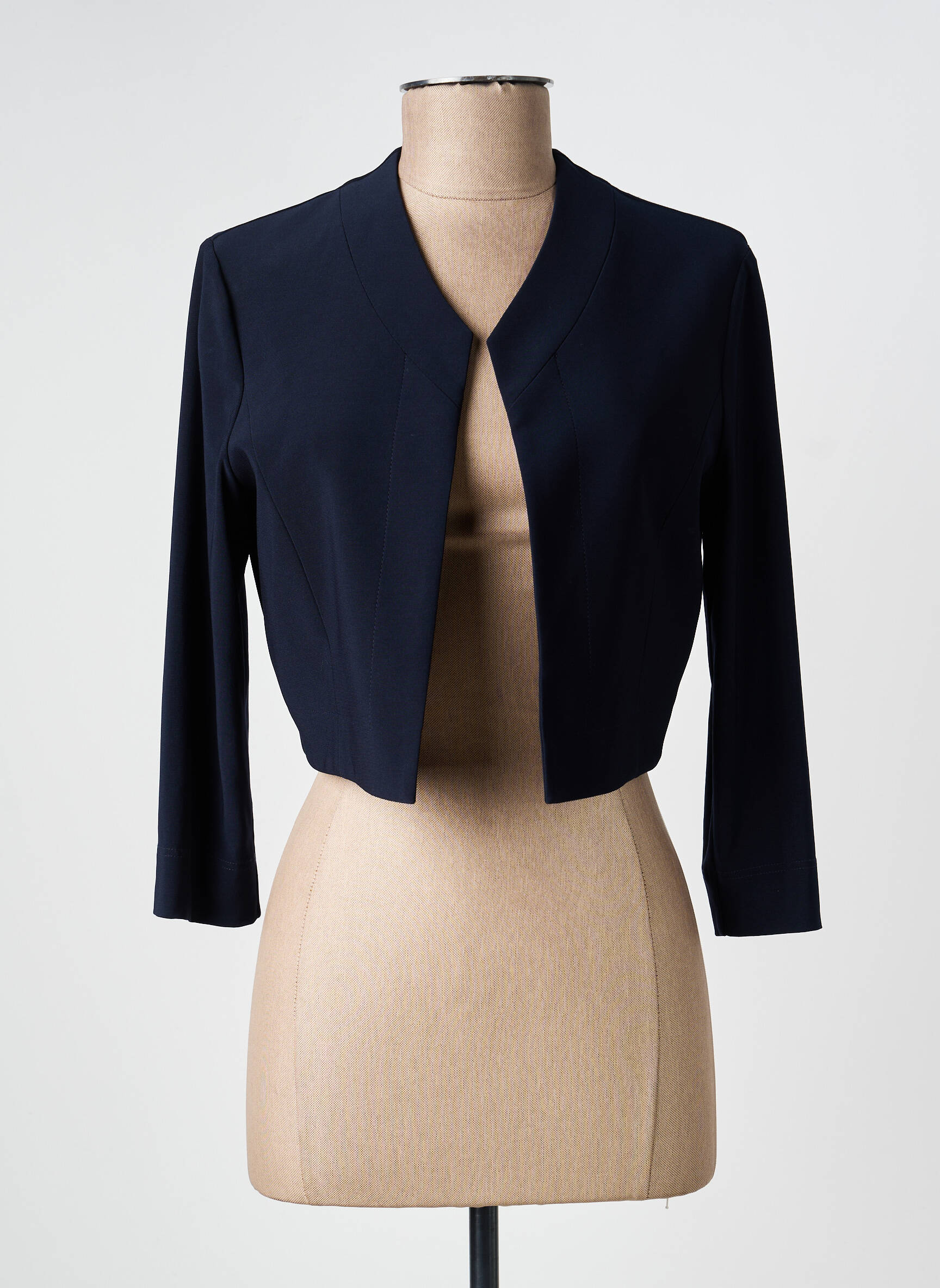 Boléro coupe cintrée bleu VERA MONT femme