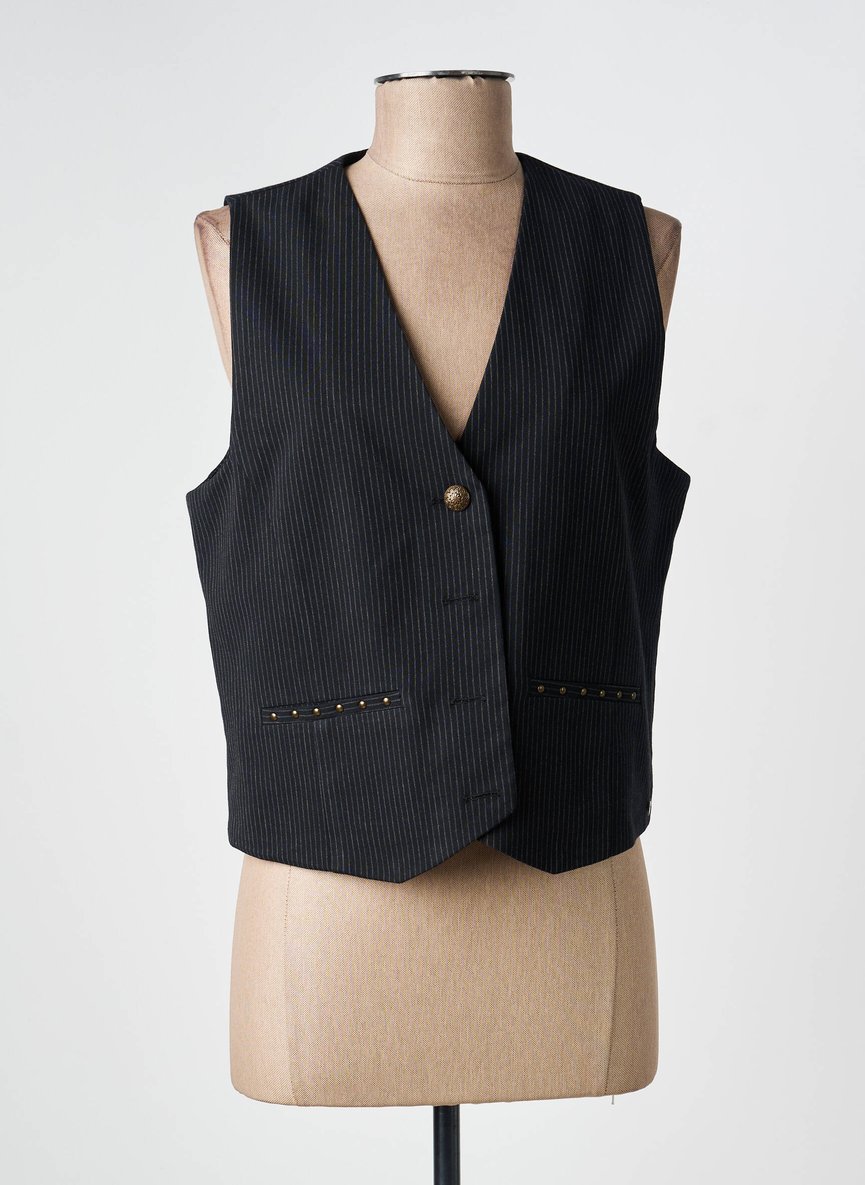 Gilet sans manche poches noir FREEMAN T.PORTER femme