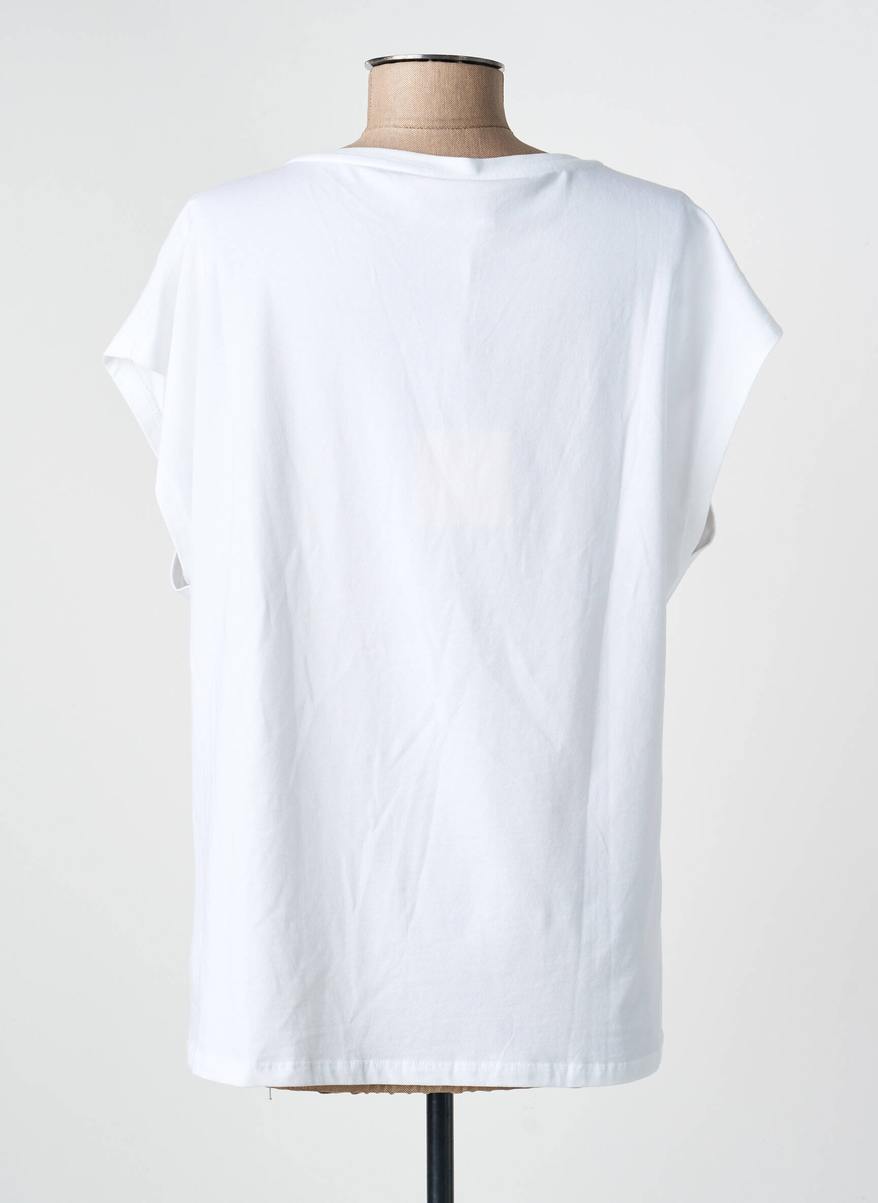 T-shirt coupe droite manches courtes blanc LIU JO femme
