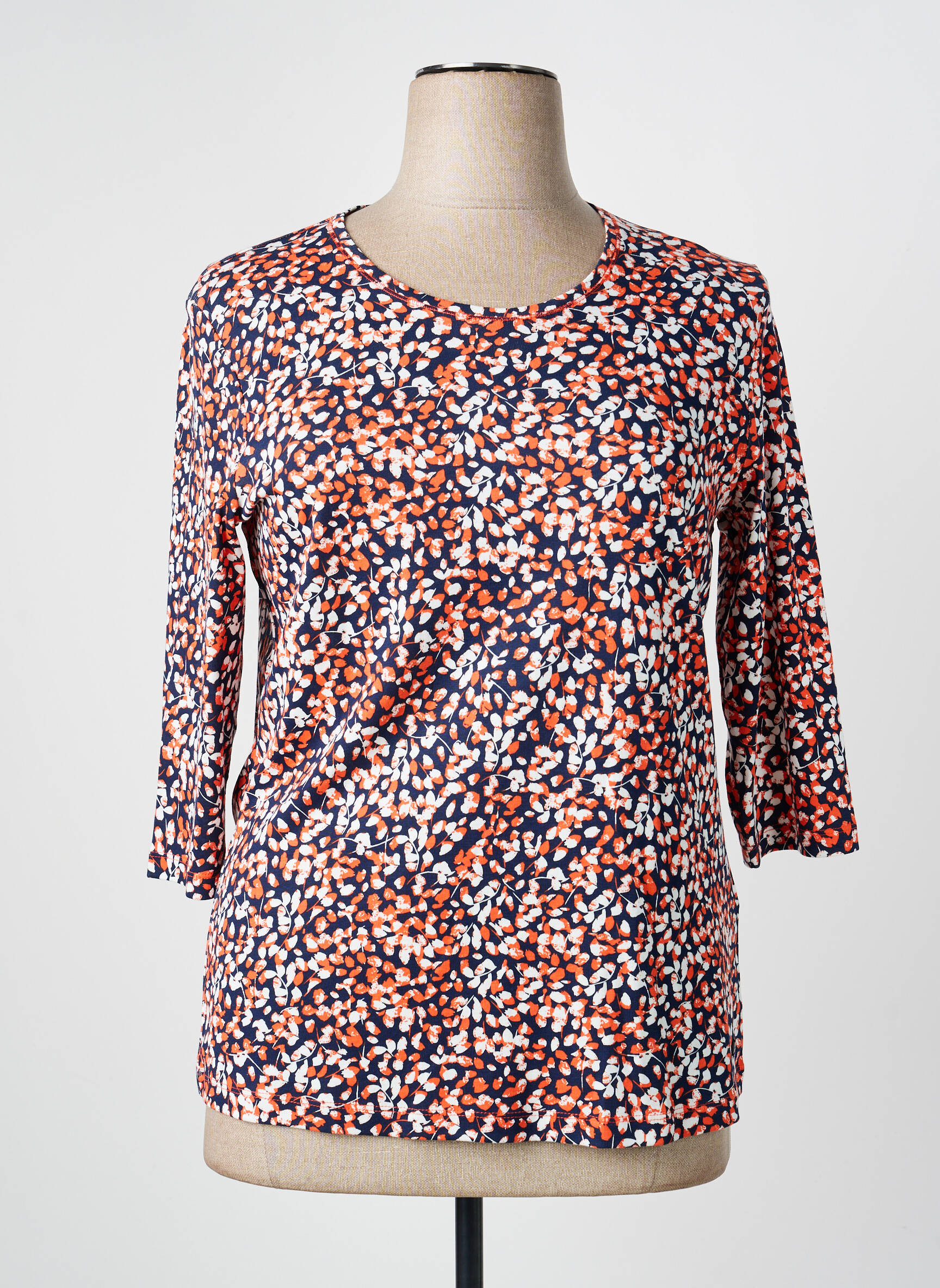 T-shirt manches 3/4 manches 3/4 orange OLSEN femme
