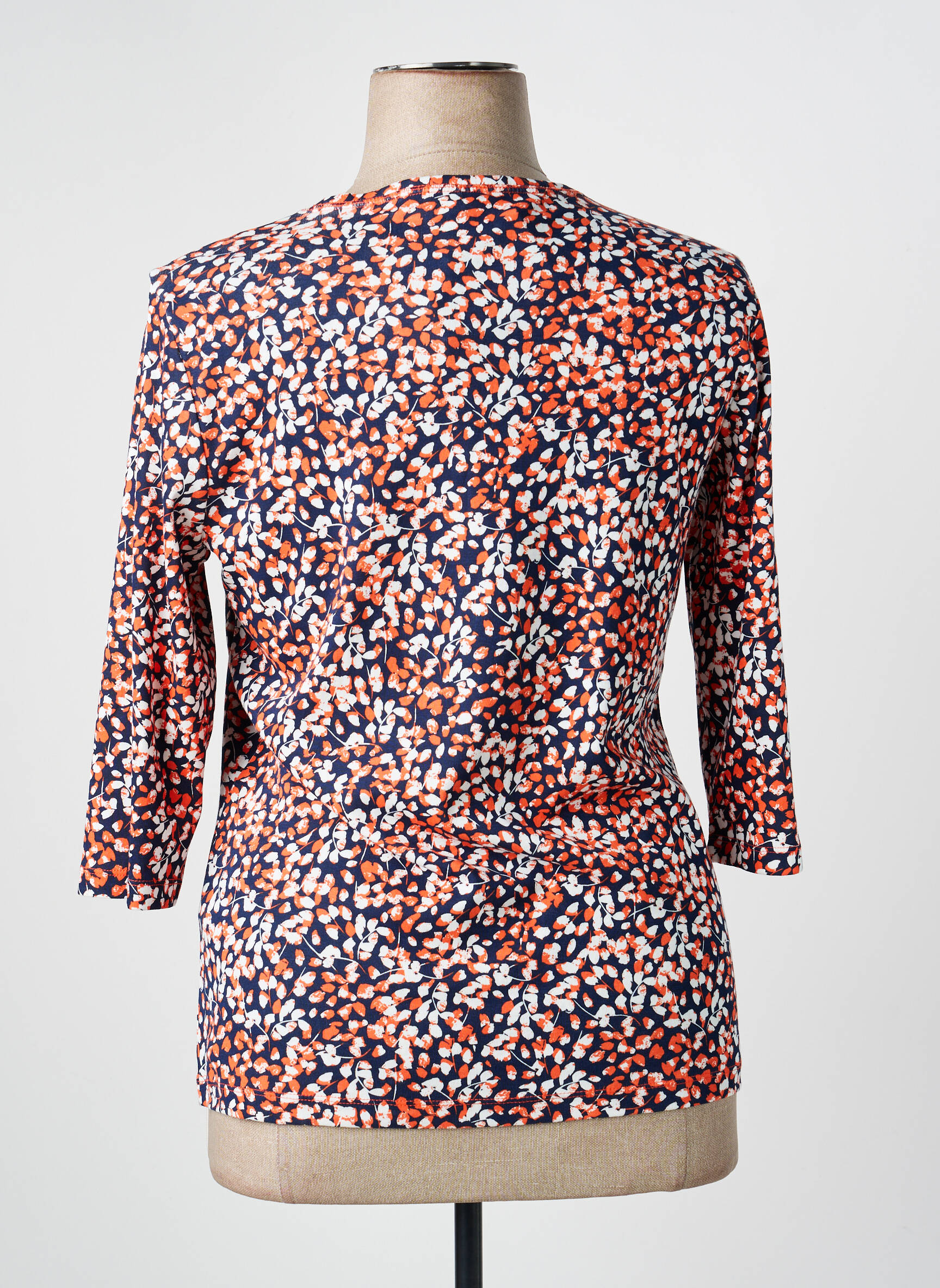 T-shirt manches 3/4 manches 3/4 orange OLSEN femme