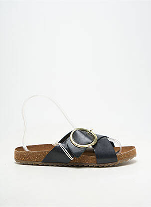 Mules/sabots matière lisse talon plat jusqu'à 3cm noir BIBA femme