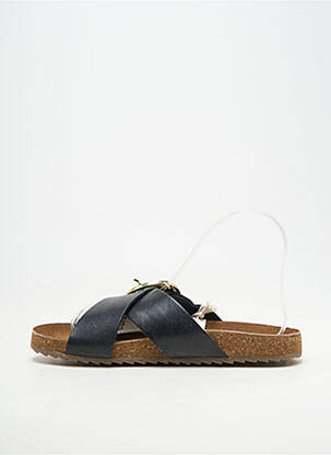 Mules/sabots matière lisse talon plat jusqu'à 3cm noir BIBA femme