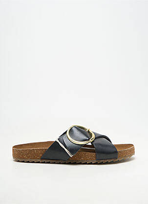 Mules/sabots matière lisse talon plat jusqu'à 3cm noir BIBA femme