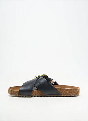 Mules/sabots matière lisse talon plat jusqu'à 3cm noir BIBA femme