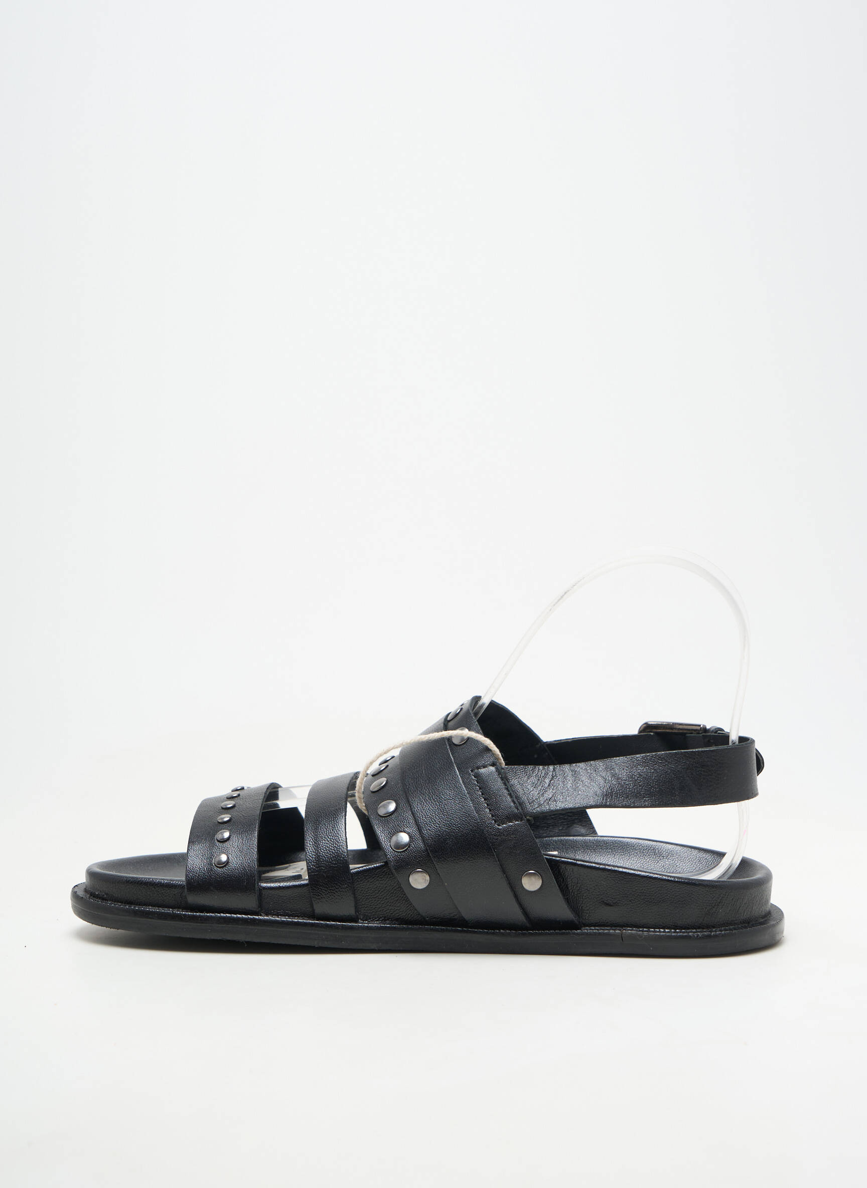 Sandales/nu pieds matière lisse talon plat jusqu'à 3cm noir BIBA femme