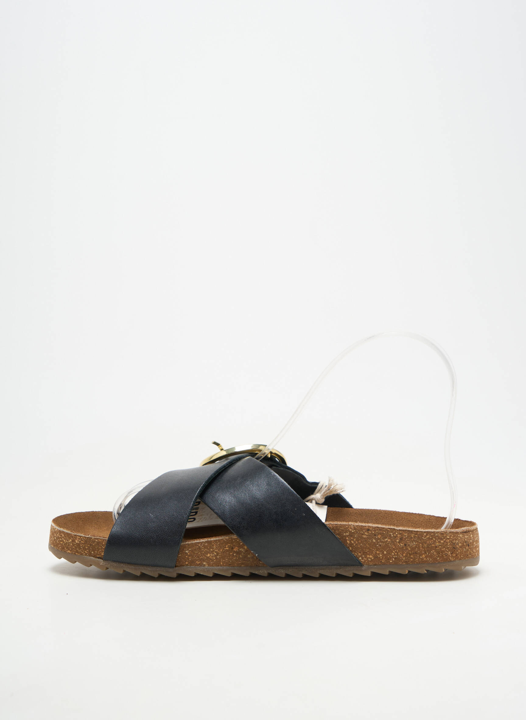 Mules/sabots matière lisse talon plat jusqu'à 3cm noir BIBA femme