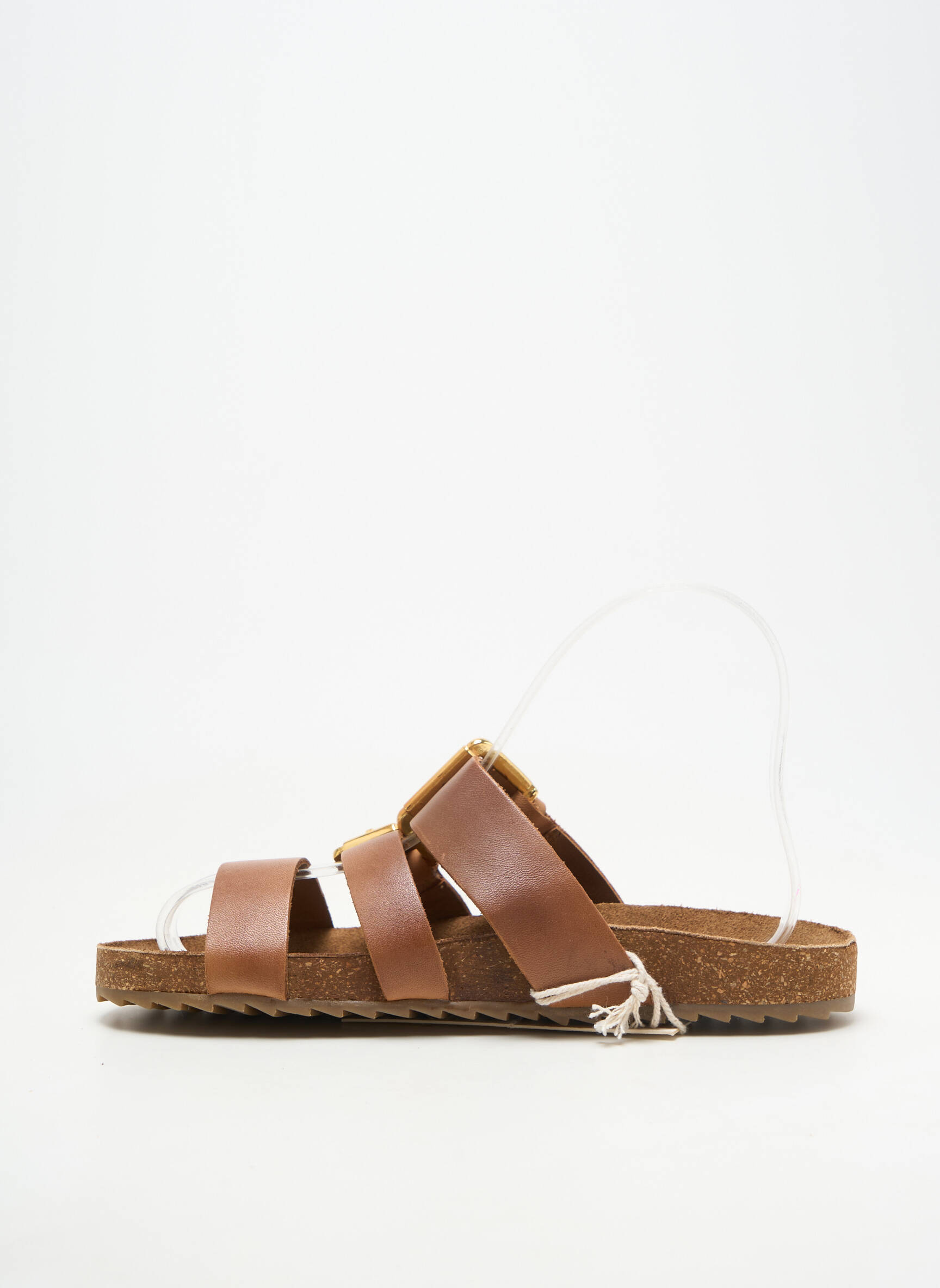 Mules/sabots matière lisse talon plat jusqu'à 3cm marron BIBA femme