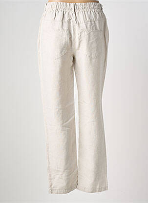 Pantalon droit taille élastique taille normale beige ANNA MONTANA femme