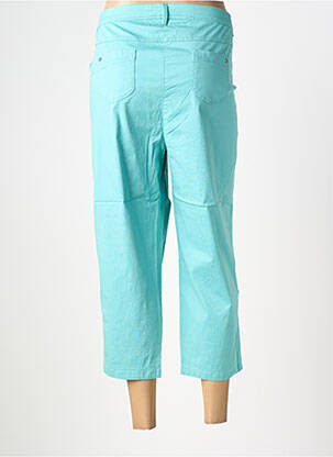 Pantacourt tissage popeline taille normale bleu AGATHE & LOUISE femme