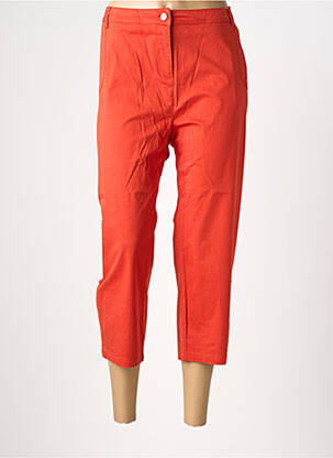 Pantacourt tissage popeline taille normale orange AGATHE & LOUISE femme