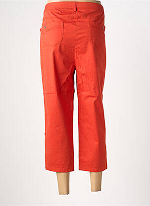Pantacourt tissage popeline taille normale orange AGATHE & LOUISE femme