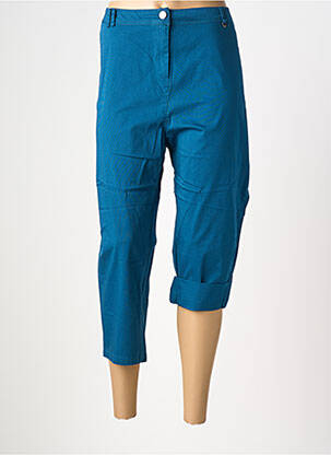 Pantacourt taille élastique taille normale bleu AGATHE & LOUISE femme