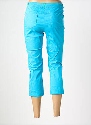 Pantacourt tissage popeline taille normale bleu AGATHE & LOUISE femme
