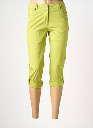 Pantacourt tissage popeline taille normale vert AGATHE & LOUISE femme